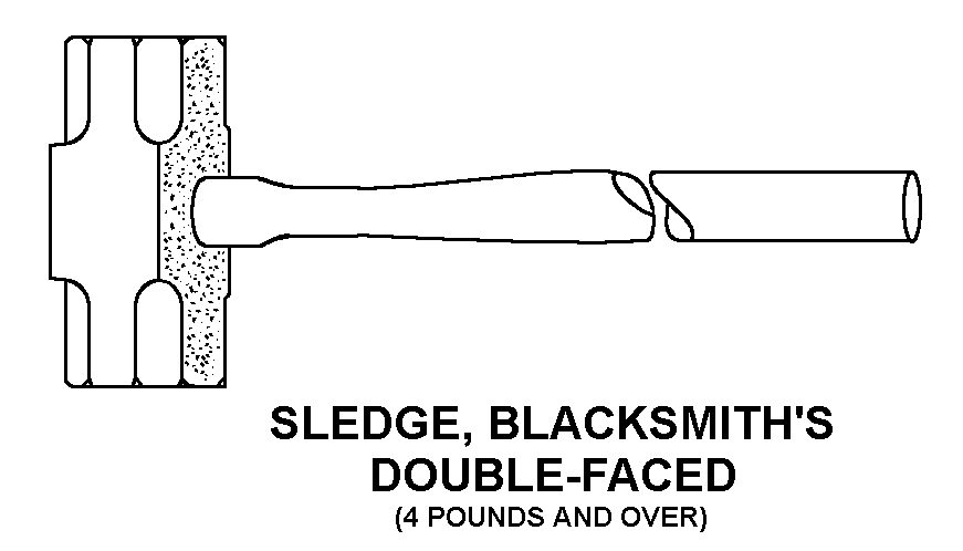 SLEDGE, BLACKSMITH'S DOUBLE-FACED style nsn 5120-00-113-3616