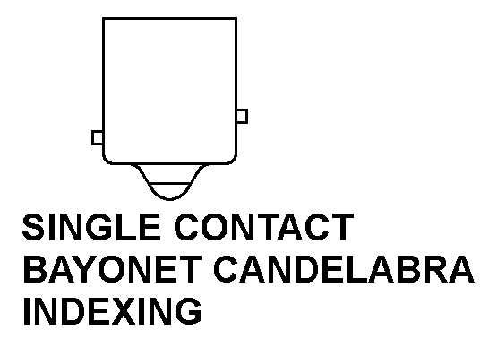 SINGLE CONTACT BAYONET CANDELABRA INDEXING style nsn 5999-01-627-0767