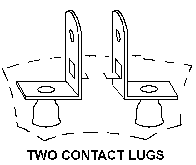 TWO CONTACT LUGS style nsn 5999-01-190-5453