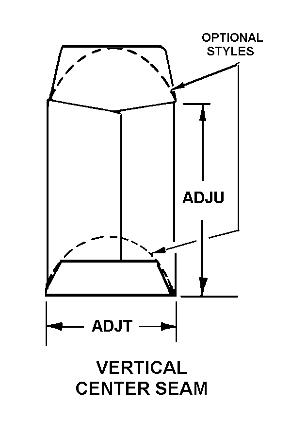 VERTICAL CENTER SEAM style nsn 7530-00-272-3187