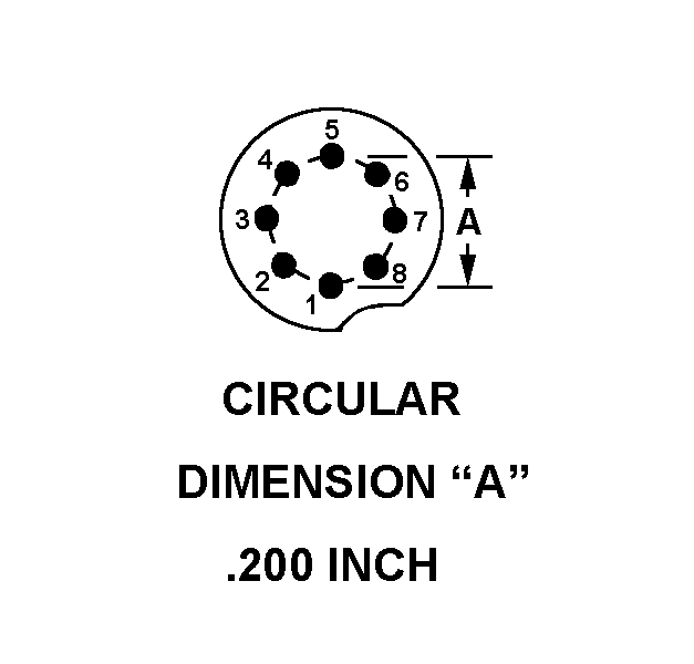 CIRCULAR .200 INCH style nsn 5935-00-344-2467