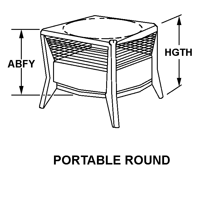 PORTABLE ROUND style nsn 4140-00-203-3807