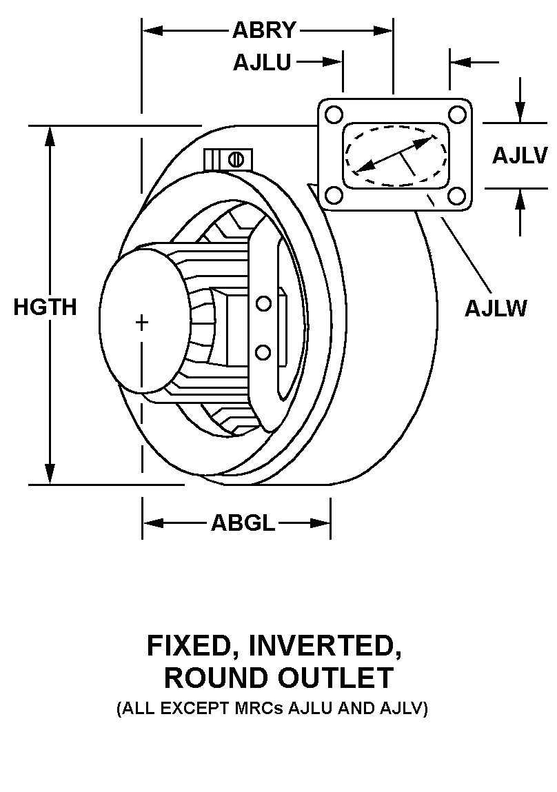FIXED,INVERTED,ROUND OUTLET style nsn 4140-00-802-8080
