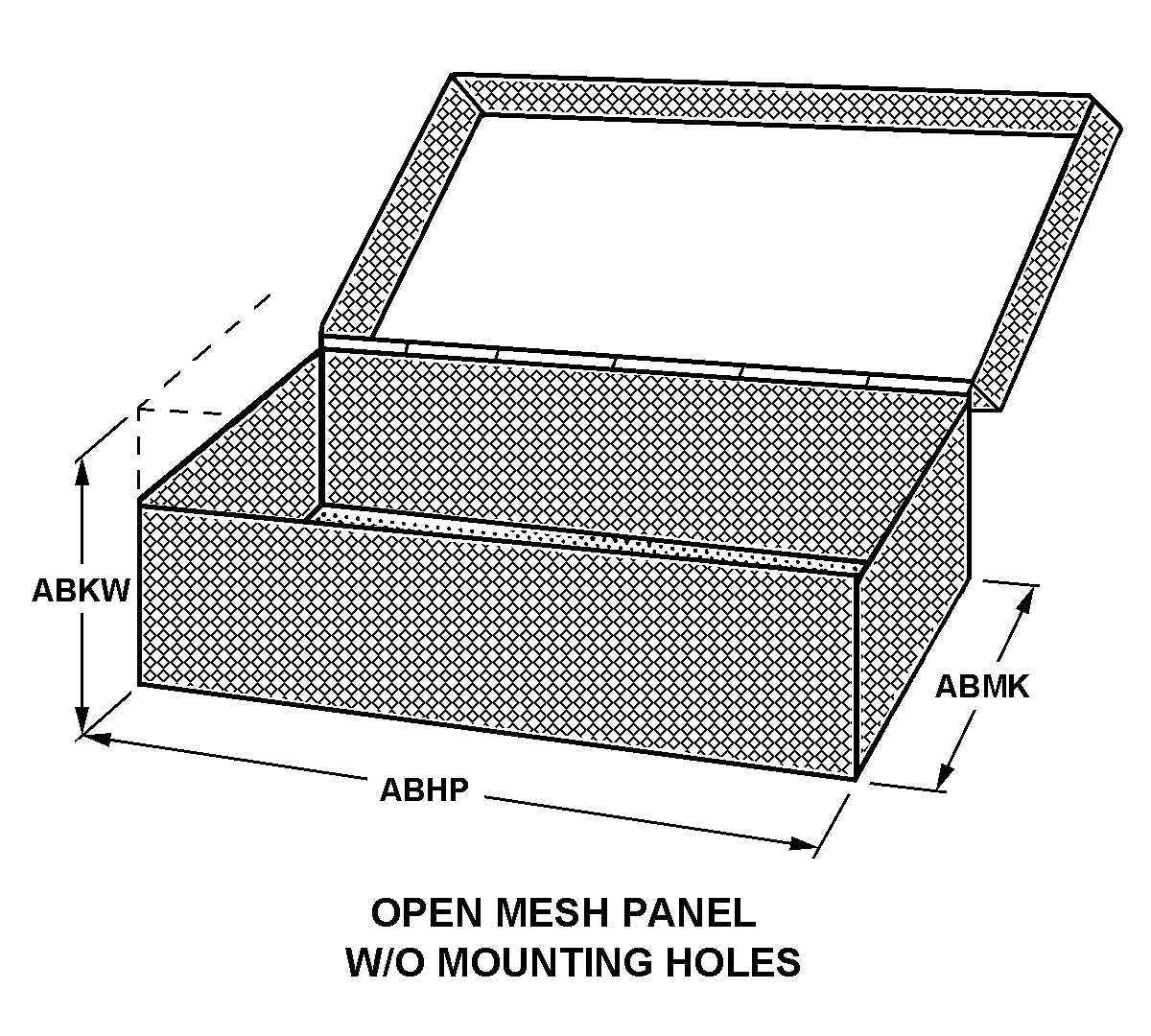 OPEN MESH PANEL W/O MOUNTING HOLES style nsn 2540-00-828-3600