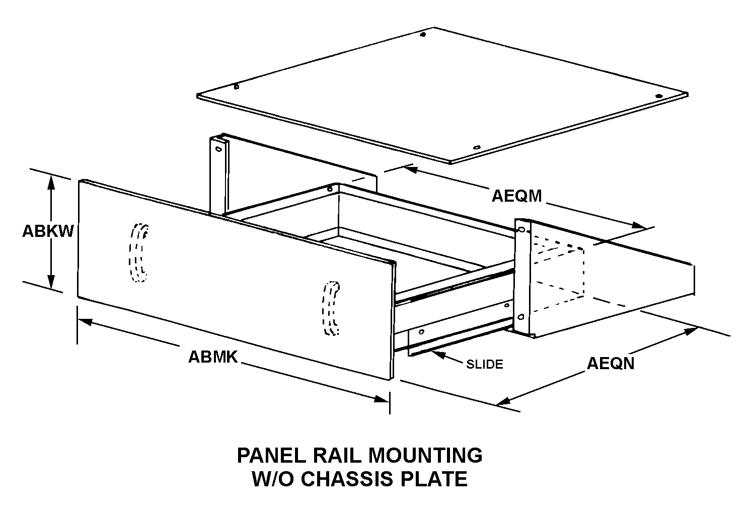 PANEL RAIL MOUNTING W/O CHASSIS PLATE style nsn 5975-00-890-9860