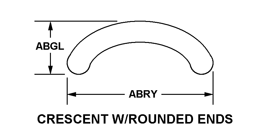 CRESCENT W/ROUNDED ENDS style nsn 7530-00-204-9152