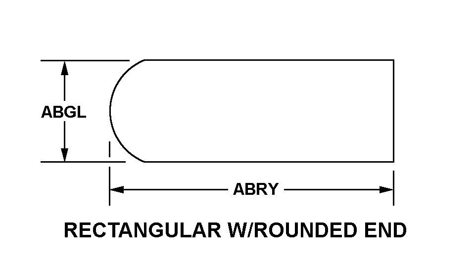 RECTANGULAR W/ROUNDED END style nsn 7690-01-643-6825