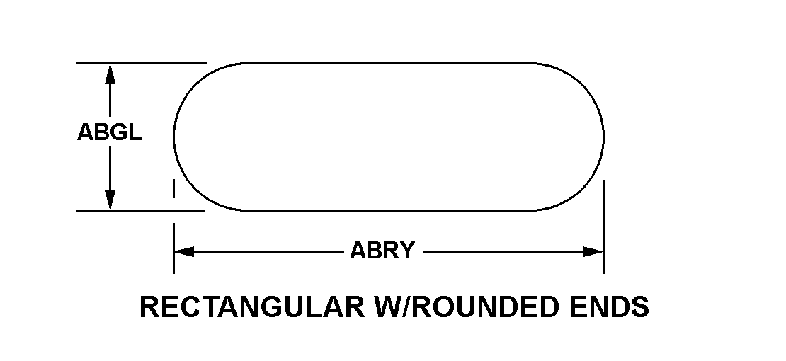 RECTANGULAR W/ROUNDED ENDS style nsn 7690-01-189-3927
