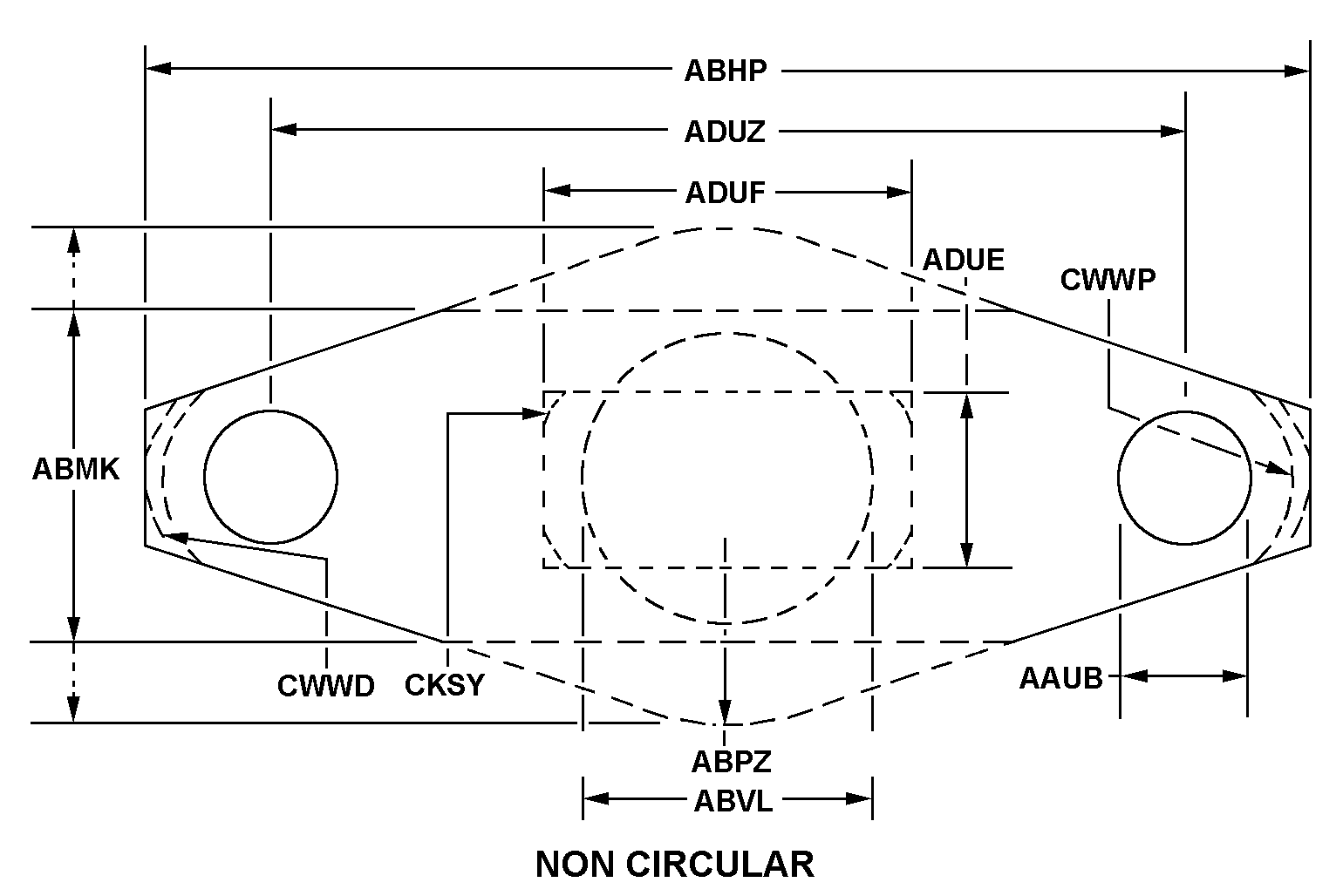 NON-CIRCULAR style nsn 5330-00-253-2217