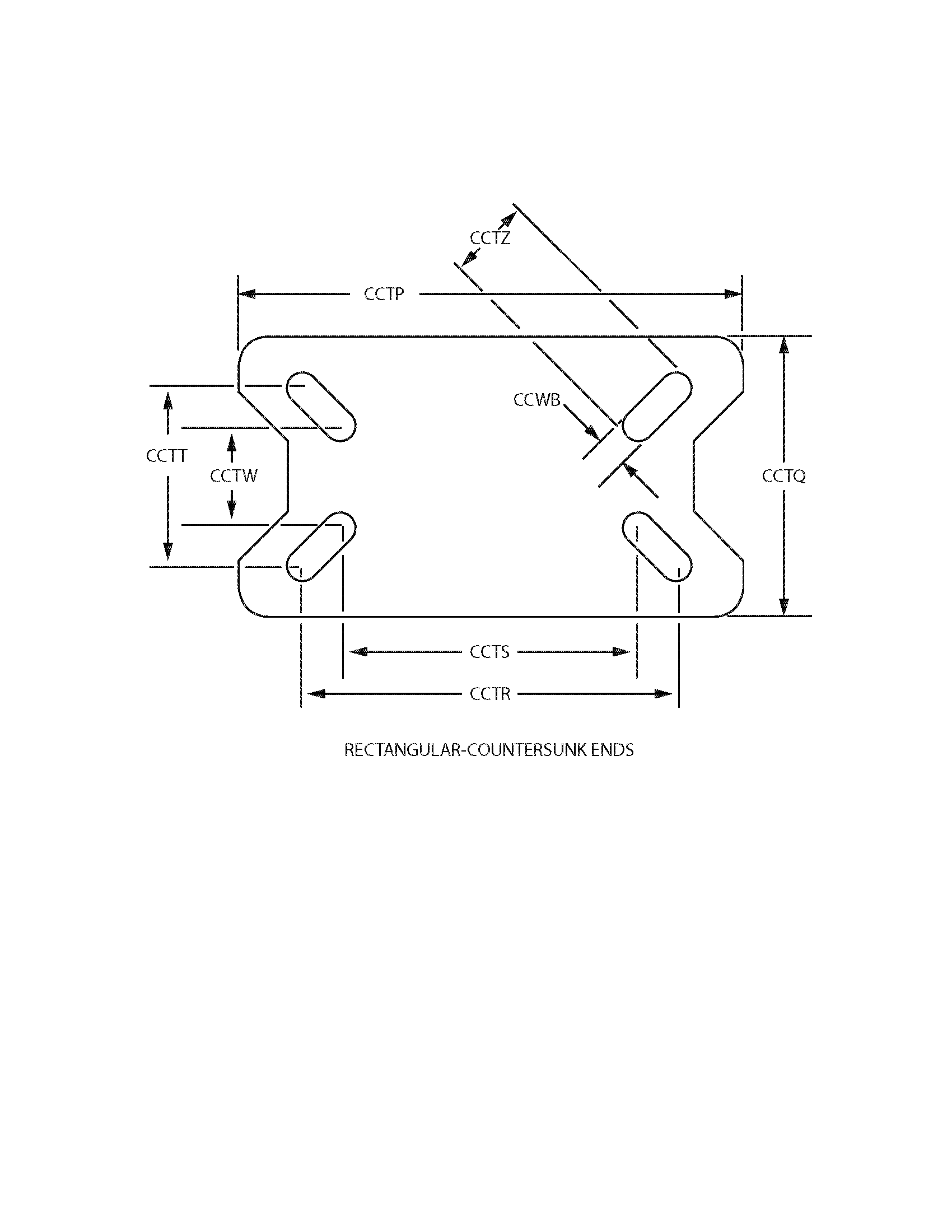 RECTANGULAR-COUNTERSUNK ENDS style nsn 5340-01-124-1385