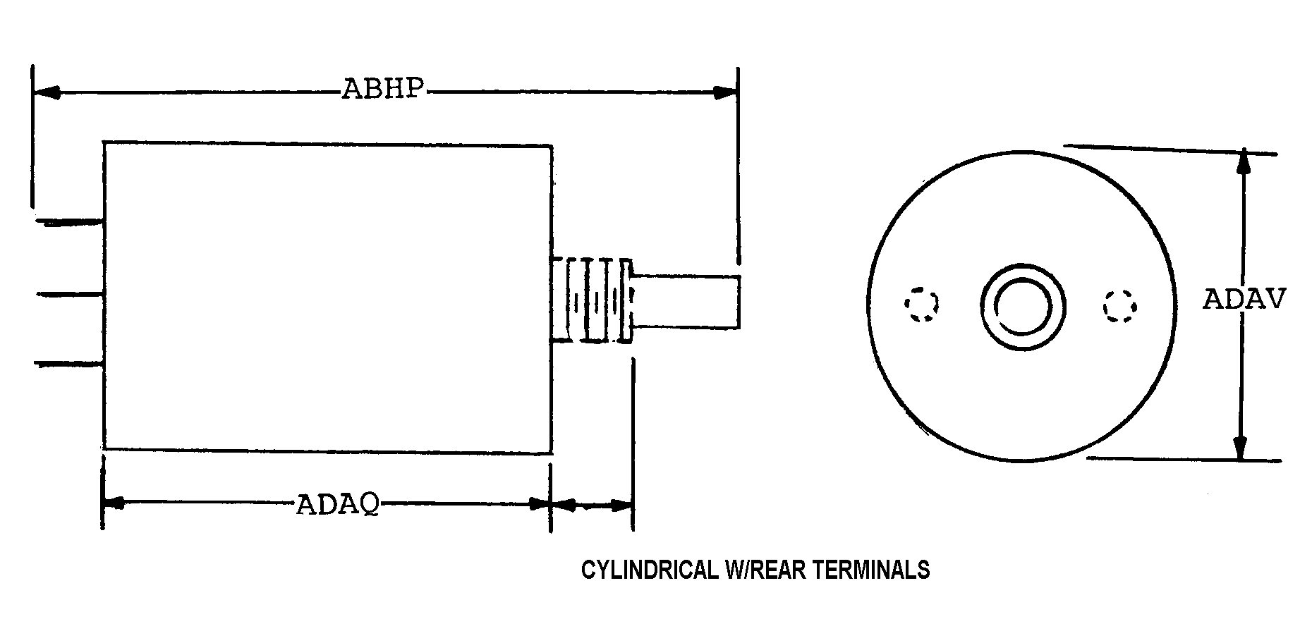 CYLINDRICAL W/REAR TERMINALS style nsn 5985-01-157-9425