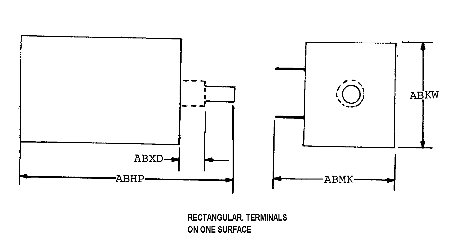 RECTANGULAR, TERMINALS ON ONE SURFACE style nsn 5985-01-463-3959