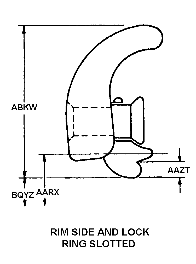 RIM SIDE AND LOCK RING SLOTTED style nsn 2530-01-081-5307