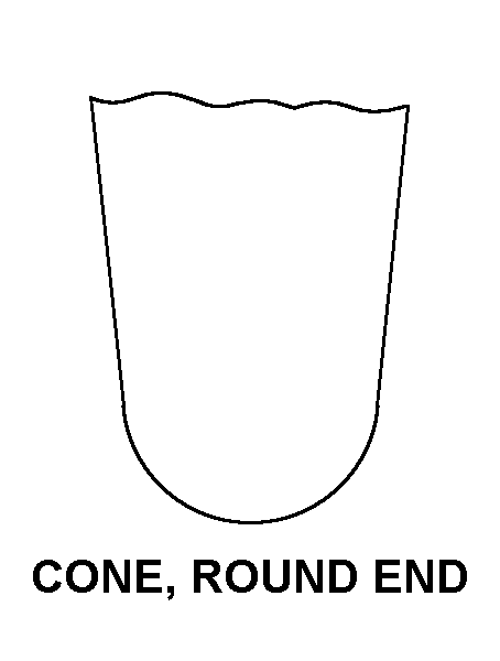 CONE, ROUND END style nsn 6210-01-077-1487