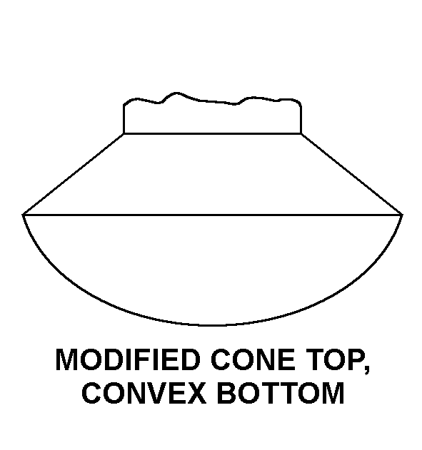 MODIFIED CONE TOP, CONVEX BOTTOM style nsn 6210-00-951-4830