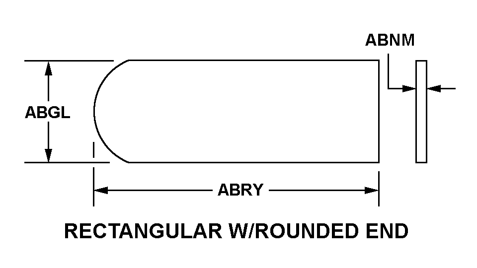 RECTANGULAR W/ROUNDED END style nsn 7690-01-465-9912