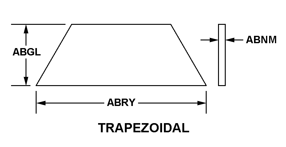 TRAPEZOIDAL style nsn 9905-00-760-3672