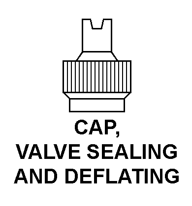 CAP, VALVE SEALING AND DEFLATING style nsn 2640-00-646-8907