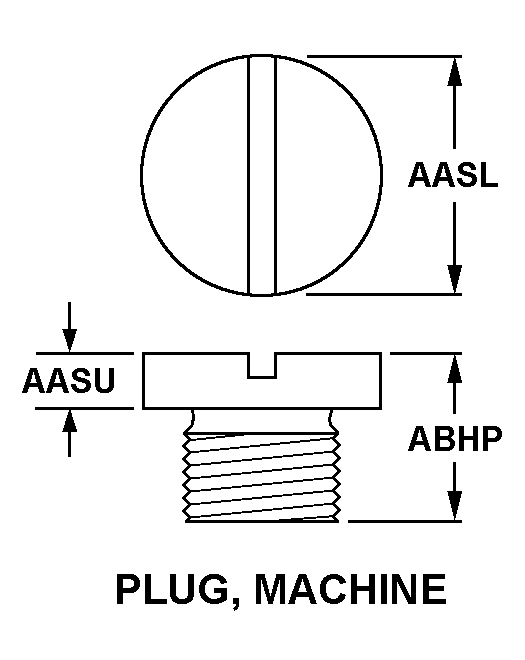 PLUG, MACHINE style nsn 5365-00-541-6517