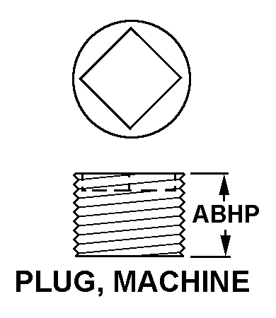 PLUG, MACHINE style nsn 5365-01-277-3286