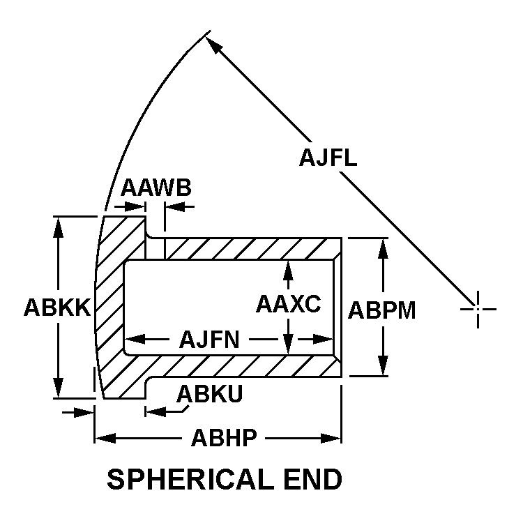 SPHERICAL END style nsn 2815-00-360-2882