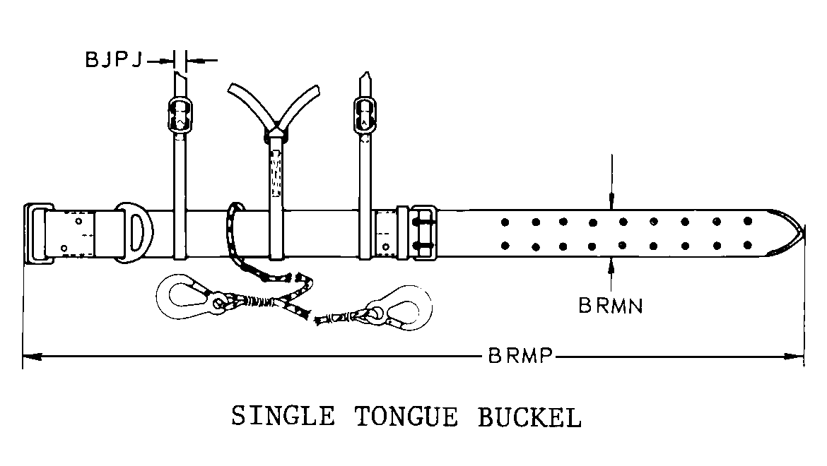 SINGLE TONGUE BUCKEL style nsn 4240-01-580-0240