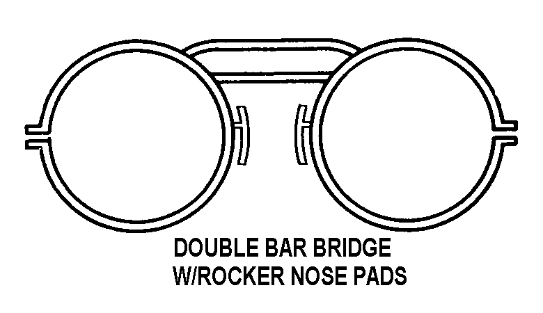 DOUBLE BAR BRIDGE WITH ROCKER NOSE PADS style nsn 4240-00-640-0579