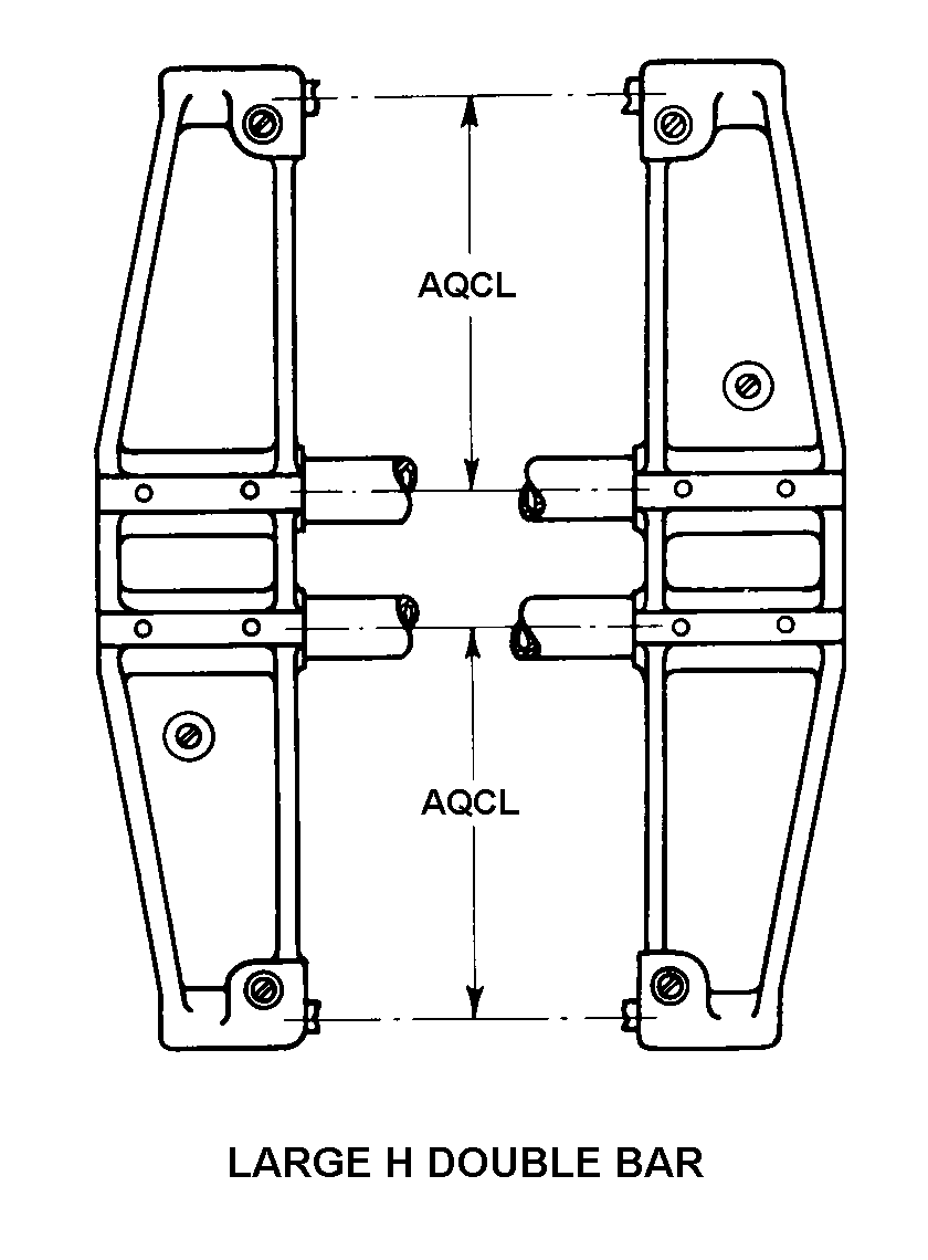 LARGE H DOUBLE BAR style nsn 5220-00-724-4654