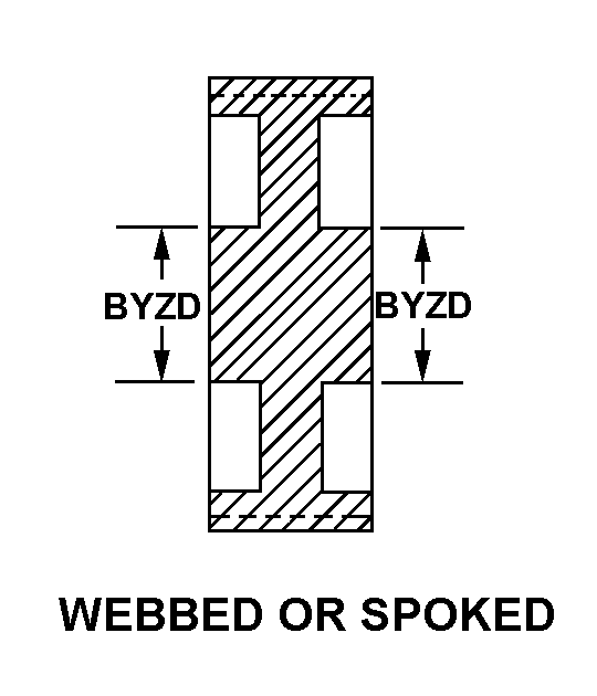 WEBBED OR SPOKED style nsn 3020-00-903-4131