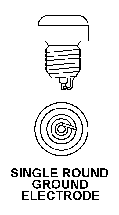 SINGLE ROUND GROUND ELECTRODE style nsn 2920-01-616-1367