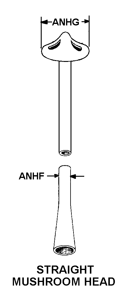 STRAIGHT MUSHROOM HEAD style nsn 6515-01-424-1621