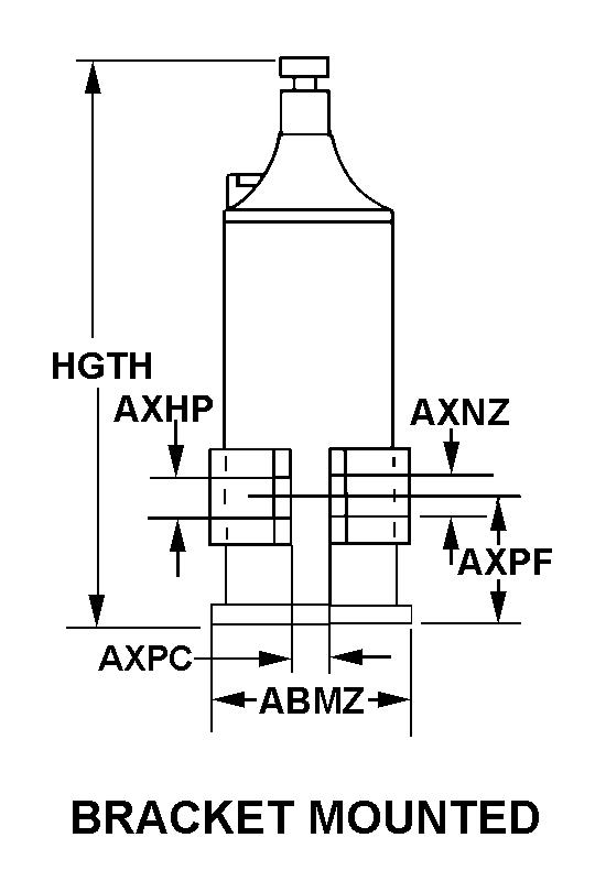 BRACKET MOUNTED style nsn 2920-01-121-7658