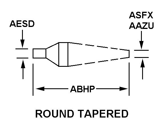 ROUND TAPERED style nsn 3439-01-435-9388