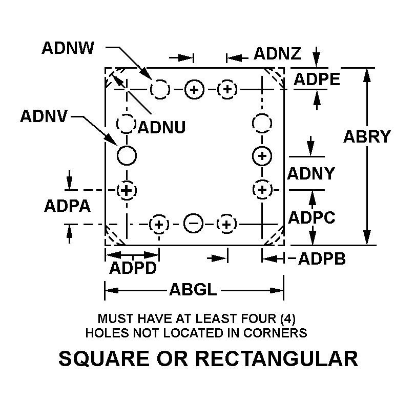 SQUARE OR RECTANGULAR style nsn 4330-01-439-5259