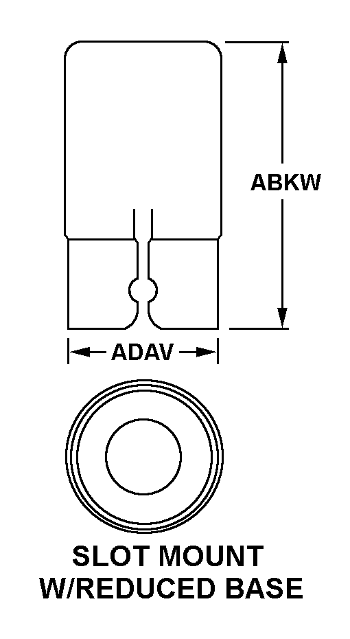 SLOT MOUNT W/REDUCED BASE style nsn 6625-00-908-0884