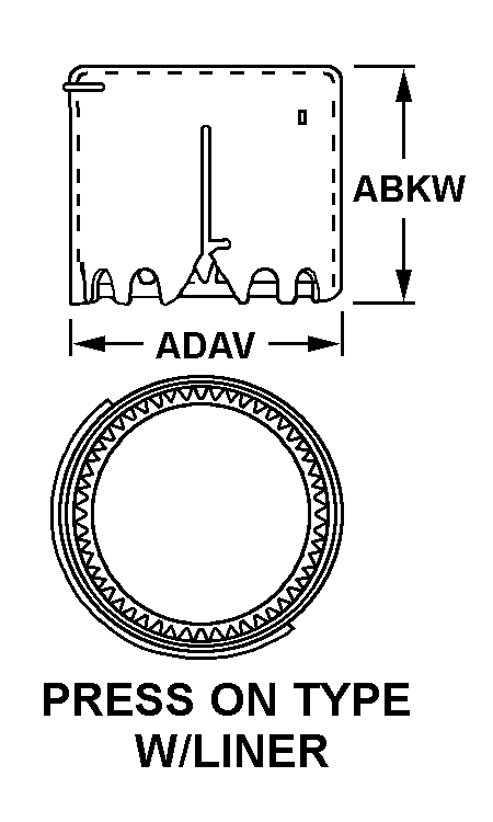 PRESS ON TYPE W/LINER style nsn 5960-00-581-9099