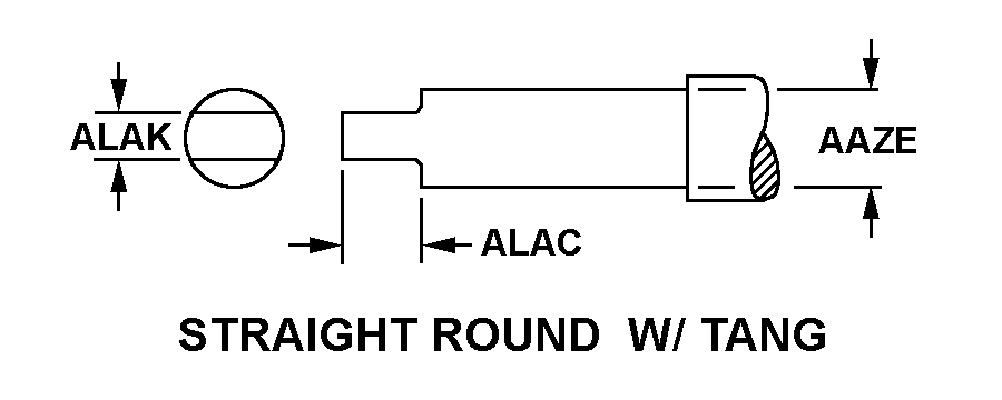 STRAIGHT ROUND W/TANG style nsn 5133-00-277-2717