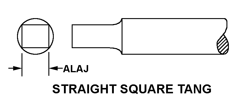 STRAIGHT SQUARE TANG style nsn 5133-00-188-7804