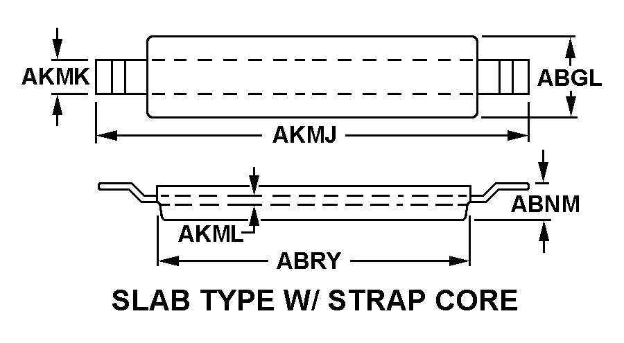 SLAB TYPE WITH STRAP CORE style nsn 5342-01-356-6383