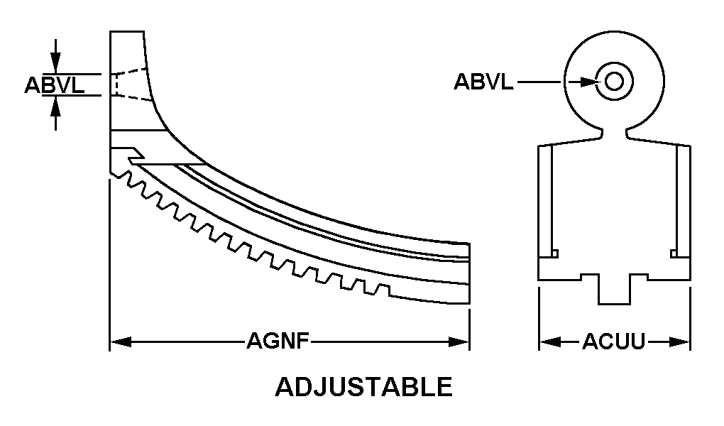 ADJUSTABLE style nsn 1005-00-864-2926