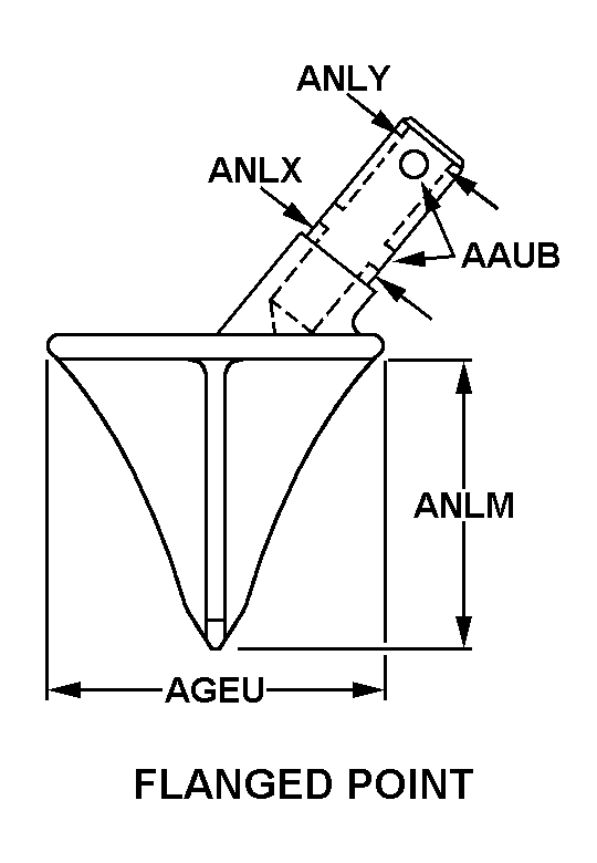 FLANGED POINT style nsn 1010-00-557-0410