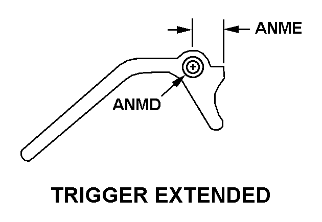 TRIGGER EXTENDED style nsn 1025-01-036-3300