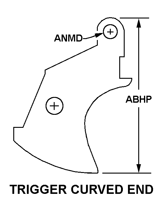 TRIGGER CURVED END style nsn 1005-01-194-8151