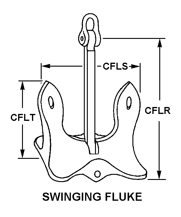 SWINGING FLUKE style nsn 2040-00-377-0380