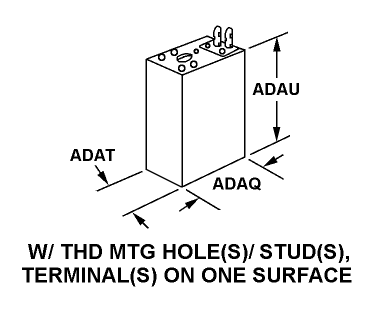 W/THD MTG HOLE(S)/STUD(S), TERMINAL(S) ON ONE SURFACE style nsn 5910-00-809-7250