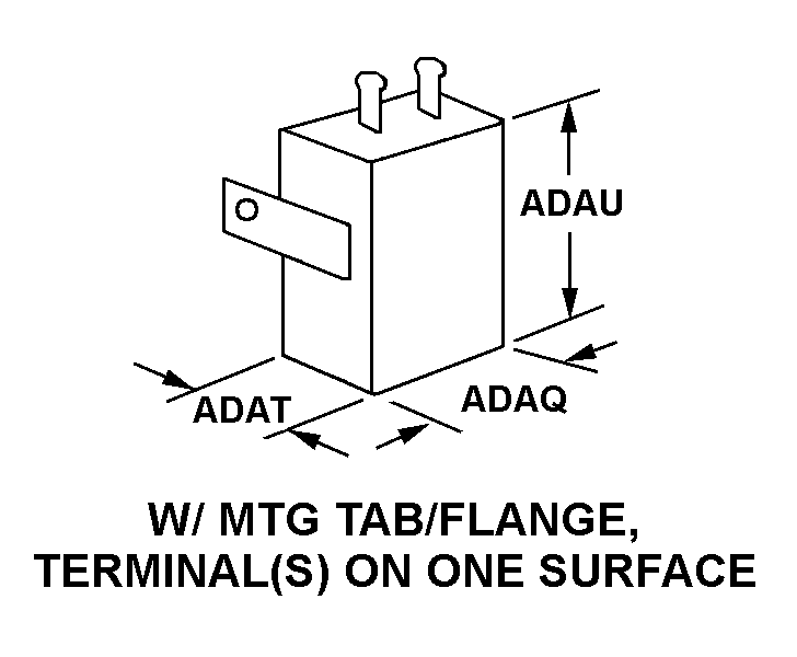 W/MTG TABS/FLANGES, TERMINAL(S) ON ONE SURFACE style nsn 5910-00-068-4570
