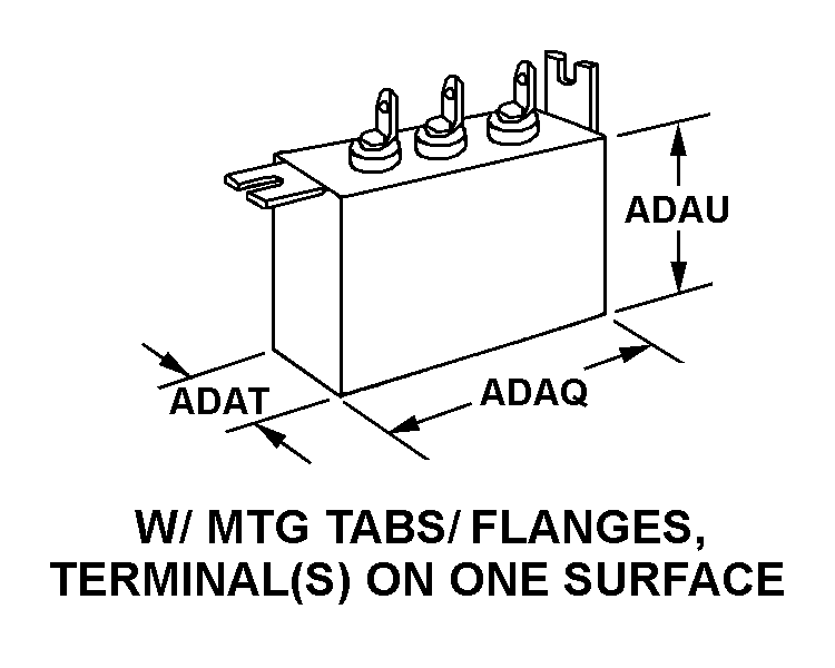 W/MTG TABS/FLANGES, TERMINAL(S) ON ONE SURFACE style nsn 5910-00-666-5980