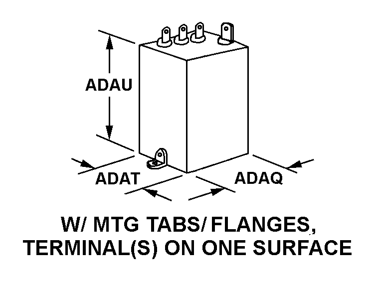W/MTG TABS/FLANGES, TERMINAL(S) ON ONE SURFACE style nsn 5910-00-666-5626