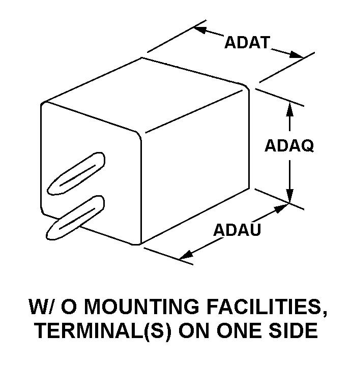 WITHOUT MOUNTING FACILITIES, TERMINAL(S)  ON ONE SURFACE style nsn 5910-01-497-9895