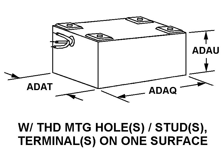 W/THD MTG HOLE(S)/STUD(S) TERMINALS ON ONE SURFACE style nsn 5910-00-153-8461